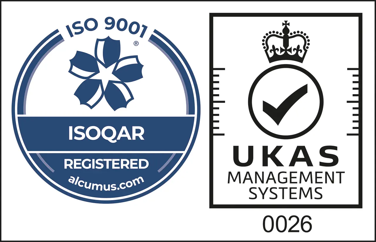 Iso Standard 9001 certificate.